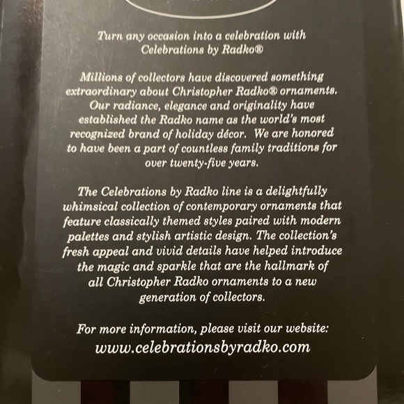 Christopher Radko Christmas ornament-VINTAGE-hand crafted 2014-new/in box - Picture 3 of 9